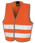 Fluorescent Orange Junior Sleeveless Safety Waist Coat