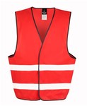 Red Sleeveless Safety Waist Coat