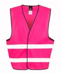 Fluorescent Pink Sleeveless Safety Waist Coat